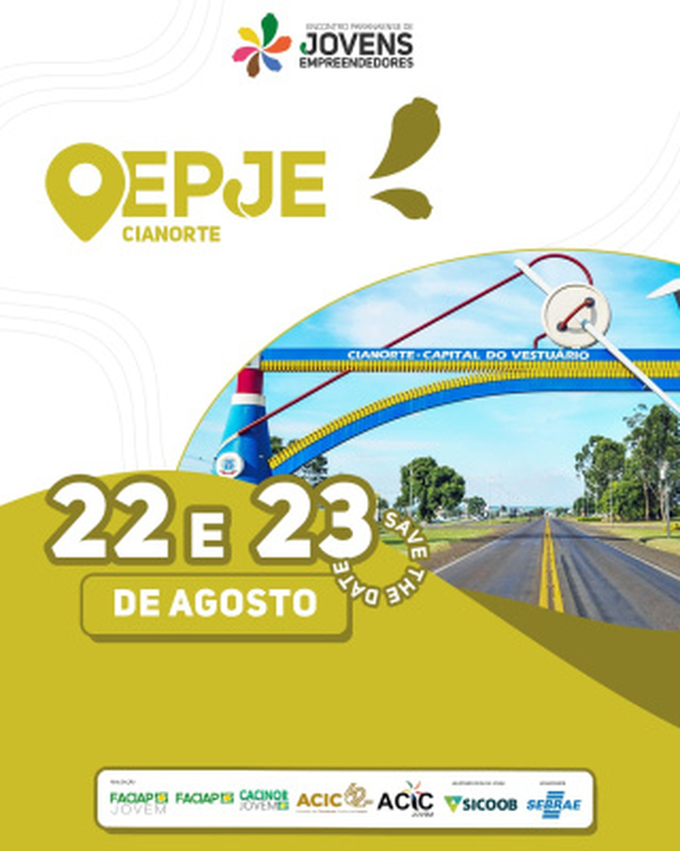 Vem aí o EPJE Cianorte – 22 e 23 de agosto!